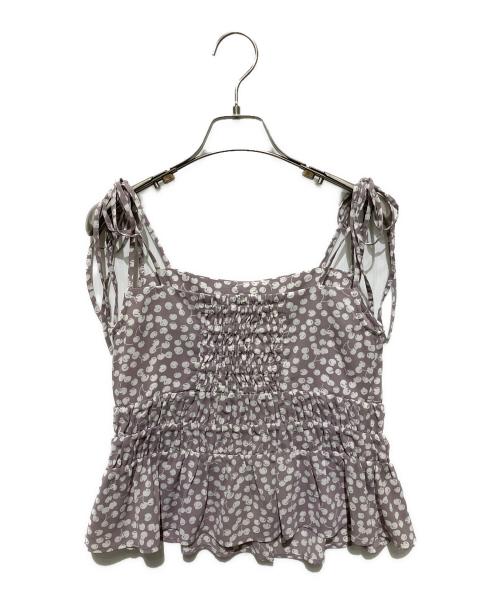 HER LIP TO（ハーリップトゥ）Her lip to (ハーリップトゥ) チェリーパターンストラップトップ ピンク サイズ:Ｓの古着・服飾アイテム