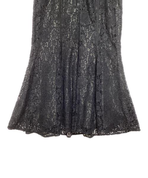 Mystrada（マイストラーダ）Mystrada (マイストラーダ) シャンブレーレースマーメイドドレス ブラック サイズ:Ｓの古着・服飾アイテム