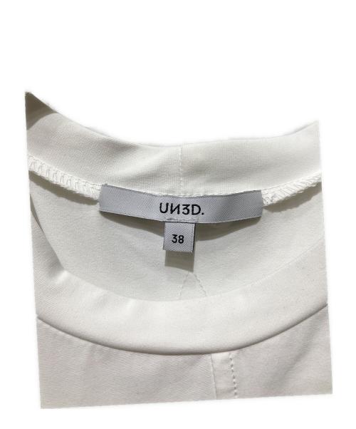 UN3D.（アンスリード）UN3D. (アンスリード) パターンミックスTシャツ ホワイト サイズ:38の古着・服飾アイテム