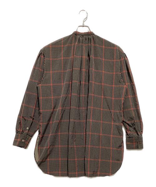 HYKE（ハイク）HYKE (ハイク) Plaid Gathered Blouse ブラウン サイズ:Ｓの古着・服飾アイテム