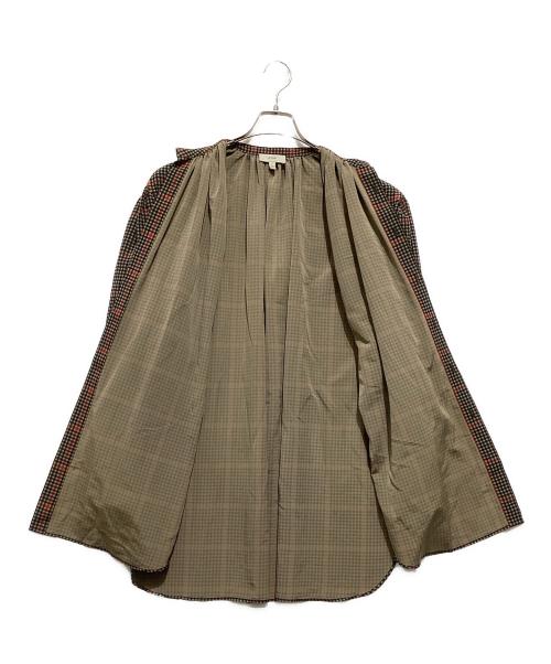 HYKE（ハイク）HYKE (ハイク) Plaid Gathered Blouse ブラウン サイズ:Ｓの古着・服飾アイテム