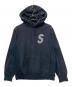 Supreme（シュプリーム）の古着「Sロゴフーデッドスウェットシャツ」｜ブラック