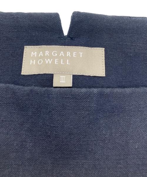 MARGARET HOWELL（マーガレットハウエル）MARGARET HOWELL (マーガレットハウエル) リネン混スカート ネイビー サイズ:3の古着・服飾アイテム