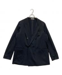icB（アイシービー）の古着「ウールストレッチツイル ダブル前ジャケット」｜ブラック