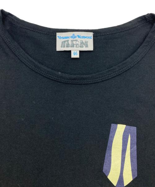 Vivienne Westwood man（ヴィヴィアン ウェストウッド マン）Vivienne Westwood man (ヴィヴィアン ウェストウッド マン) プリントTシャツ ブラック サイズ:46の古着・服飾アイテム