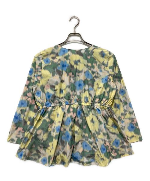 BALLSEY（ボールジィ）BALLSEY (ボールジィ) ブルードフラワージャカード キーネックブラウス イエロー サイズ:36の古着・服飾アイテム