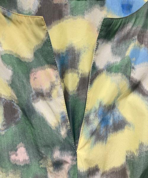 BALLSEY（ボールジィ）BALLSEY (ボールジィ) ブルードフラワージャカード キーネックブラウス イエロー サイズ:36の古着・服飾アイテム