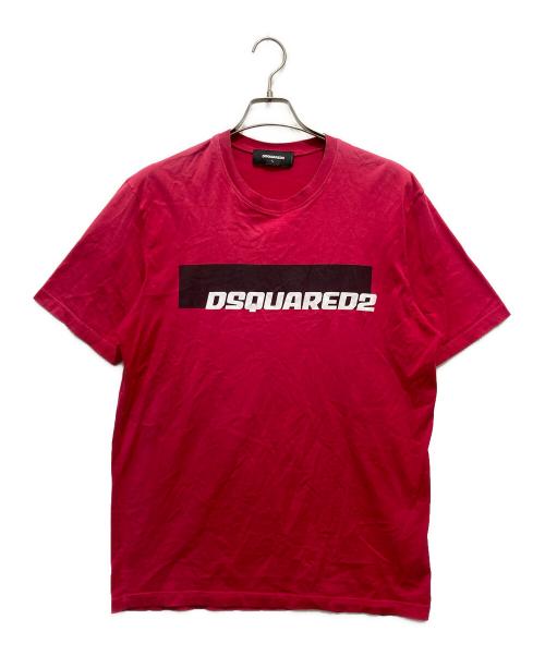 DSQUARED2（ディースクエアード）DSQUARED2 (ディースクエアード) プリントTシャツ レッド サイズ:Lの古着・服飾アイテム