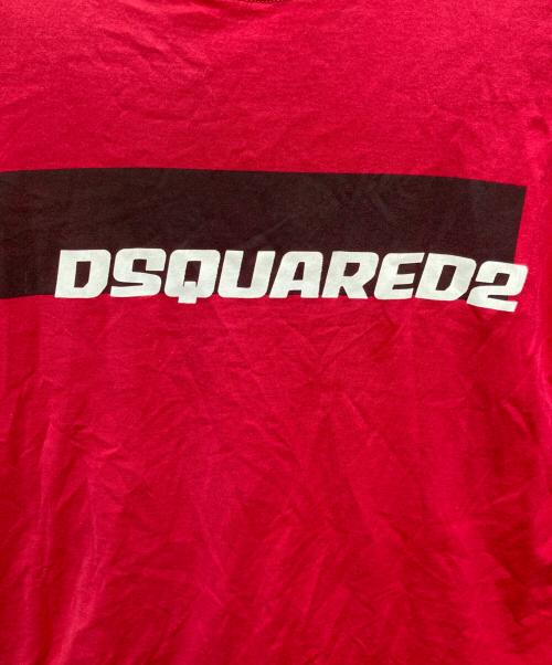 DSQUARED2（ディースクエアード）DSQUARED2 (ディースクエアード) プリントTシャツ レッド サイズ:Lの古着・服飾アイテム