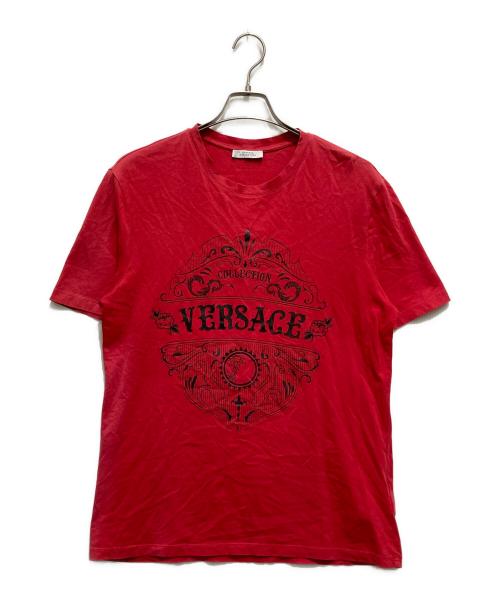 VERSACE COLLECTION（ヴェルサーチ コレクション）VERSACE COLLECTION (ヴェルサーチ コレクション) プリントTシャツ レッド サイズ:Mの古着・服飾アイテム