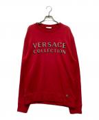 VERSACE COLLECTIONヴェルサーチ コレクション）の古着「ロゴプリントスウェット」｜レッド