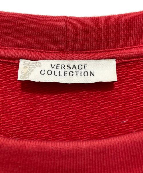 VERSACE COLLECTION（ヴェルサーチ コレクション）VERSACE COLLECTION (ヴェルサーチ コレクション) ロゴプリントスウェット レッド サイズ:Mの古着・服飾アイテム