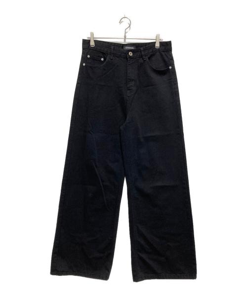 ASAPMODE（エイサップモード）ASAPMODE (エイサップモード) Stacked Canvas Wide-Leg Pants ブラック サイズ:Lの古着・服飾アイテム