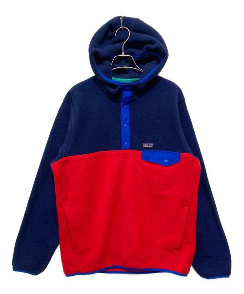 Patagonia（パタゴニア）Patagonia (パタゴニア) スナップTフーディー フリース レッド×ブルー サイズ:Mの古着・服飾アイテム