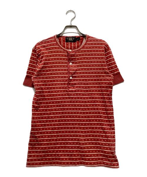 RRL（ダブルアールエル）RRL (ダブルアールエル) ヘンリーネックTシャツ レッド サイズ:XSの古着・服飾アイテム