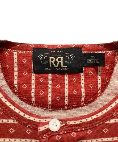 RRL（ダブルアールエル）RRL (ダブルアールエル) ヘンリーネックTシャツ レッド サイズ:XSの古着・服飾アイテム
