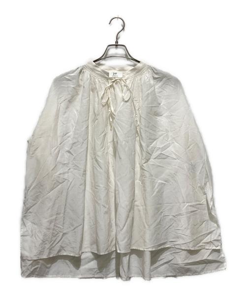 1er Arrondissement（プルミエ アロンディスモン）1er Arrondissement (プルミエ アロンディスモン) シルクコットンギャザーブラウス ホワイト サイズ:Mの古着・服飾アイテム