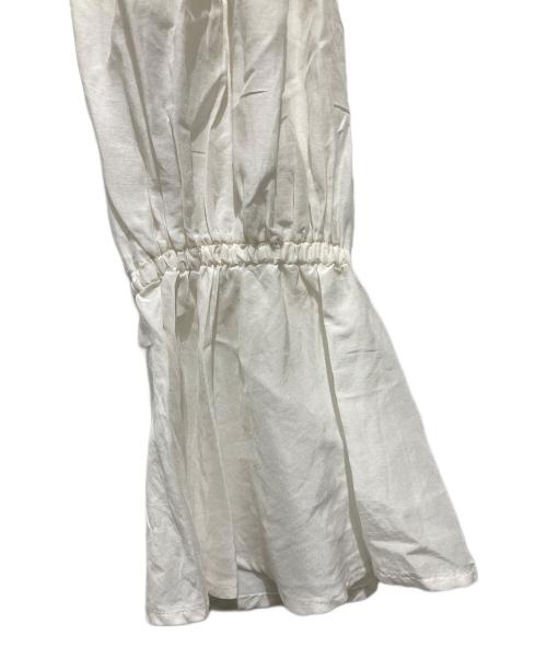 1er Arrondissement（プルミエ アロンディスモン）1er Arrondissement (プルミエ アロンディスモン) シルクコットンギャザーブラウス ホワイト サイズ:Mの古着・服飾アイテム