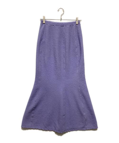 Mame Kurogouchi（マメクロゴウチ）Mame Kurogouchi (マメクロゴウチ) Shirring Jersey Jacquard Flare Skirt パープル サイズ:Mの古着・服飾アイテム