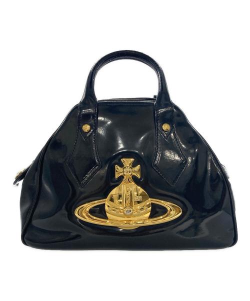 Vivienne Westwood（ヴィヴィアンウエストウッド）Vivienne Westwood (ヴィヴィアンウエストウッド) エナメルハンドバッグ ブラックの古着・服飾アイテム