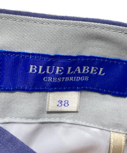 BLUE LABEL CRESTBRIDGE（ブルーレーベルクレストブリッジ）BLUE LABEL CRESTBRIDGE (ブルーレーベルクレストブリッジ) チェックロングスカート ブルー サイズ:38の古着・服飾アイテム
