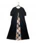 BLUE LABEL CRESTBRIDGE (ブルーレーベルクレストブリッジ) 半袖ワンピース ブラック サイズ:M：7000円