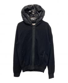MONCLER（モンクレール）の古着「切替メッシュジップパーカーカーディガン」｜ブラック