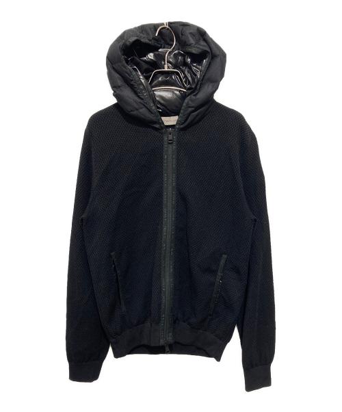 MONCLER（モンクレール）MONCLER (モンクレール) 切替メッシュジップパーカーカーディガン ブラック サイズ:Mの古着・服飾アイテム