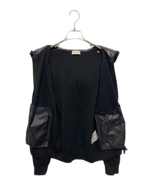 MONCLER（モンクレール）MONCLER (モンクレール) 切替メッシュジップパーカーカーディガン ブラック サイズ:Mの古着・服飾アイテム