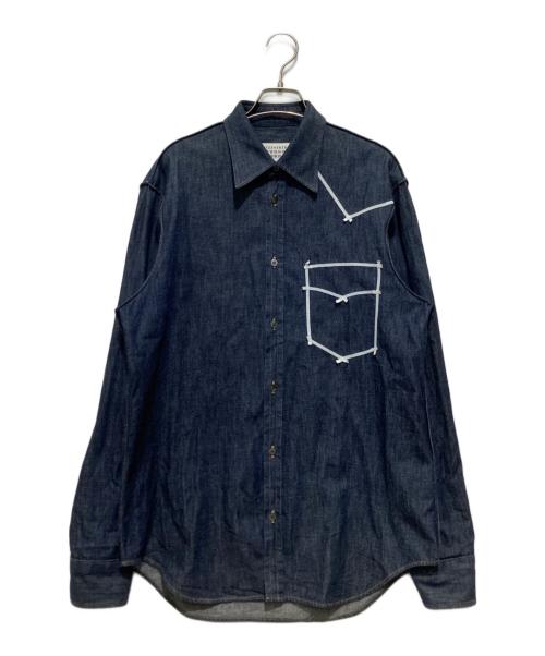 Maison Margiela（メゾンマルジェラ）Maison Margiela (メゾンマルジェラ) デニムシャツ ブルー サイズ:40の古着・服飾アイテム