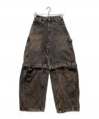 Ameriアメリ）の古着「MEDI 2WAY REMOVE DENIM PANTS」｜ブラウン