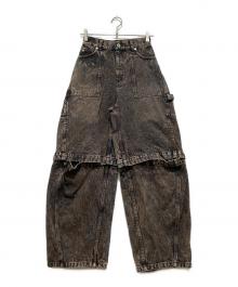 Ameri（アメリ）の古着「MEDI 2WAY REMOVE DENIM PANTS」｜ブラウン