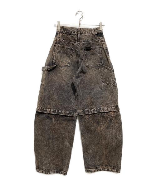 Ameri（アメリ）Ameri (アメリ) MEDI 2WAY REMOVE DENIM PANTS ブラウン サイズ:25の古着・服飾アイテム