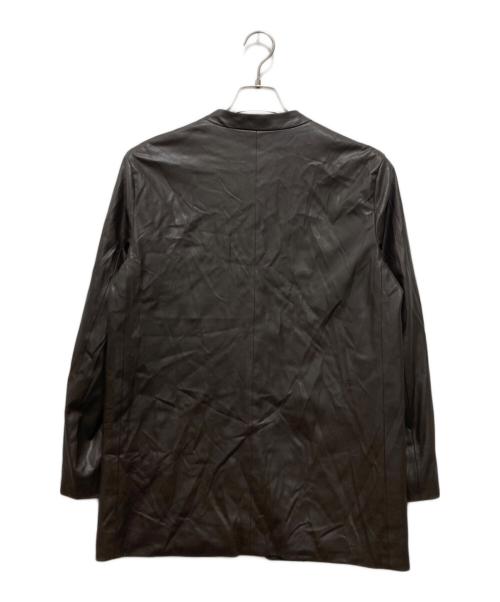 MIESROHE（ミースロエ）MIESROHE (ミースロエ) エコレザージャケット ブラウンの古着・服飾アイテム