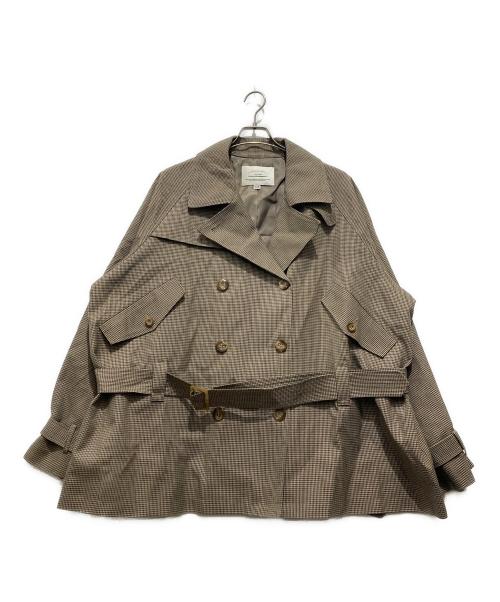 Ameri（アメリ）Ameri (アメリ) DADDY MIDI TRENCH COAT / ショートトレンチコート ブラウン サイズ:Mの古着・服飾アイテム