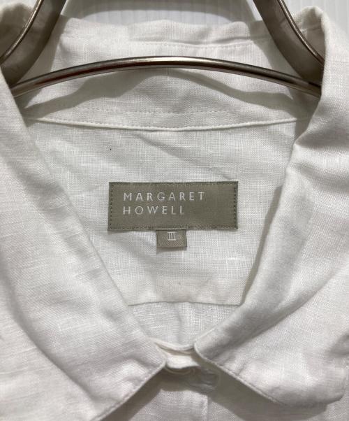 MARGARET HOWELL（マーガレットハウエル）MARGARET HOWELL (マーガレットハウエル) リネンシャツ ホワイト サイズ:3の古着・服飾アイテム