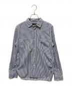 COMME des GARCONS HOMMEコムデギャルソン オム）の古着「ストライプシャツ」｜ネイビー×ホワイト