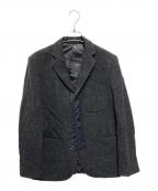 COMME des GARCONS HOMMEコムデギャルソン オム）の古着「ウールキルティング切替ジャケット」｜グレー