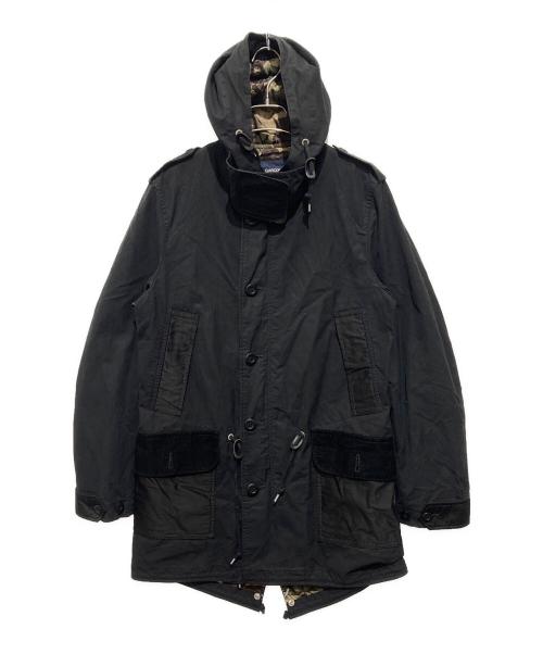 COMME des GARCONS HOMME（コムデギャルソン オム）COMME des GARCONS HOMME (コムデギャルソン オム) モッズコート ブラック サイズ:XSの古着・服飾アイテム
