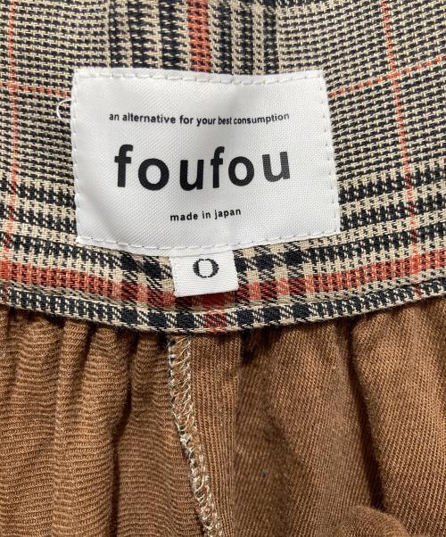 foufou（フーフー）foufou (フーフー) チェックスカート ブラウンの古着・服飾アイテム