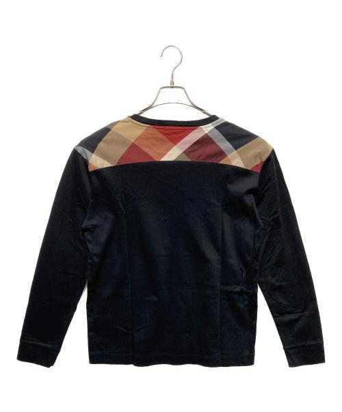 BLACK LABEL CRESTBRIDGE（ブラックレーベル クレストブリッジ）BLACK LABEL CRESTBRIDGE (ブラックレーベル クレストブリッジ) 長袖カットソー ブラック サイズ:Mの古着・服飾アイテム