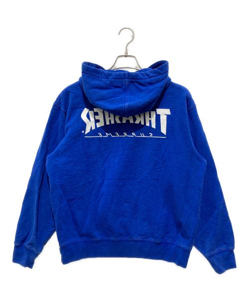 SUPREME（シュプリーム）Supreme (シュプリーム) THRASHER (スラッシャー) Hooded Sweatshirt ブルー サイズ:Ｓの古着・服飾アイテム