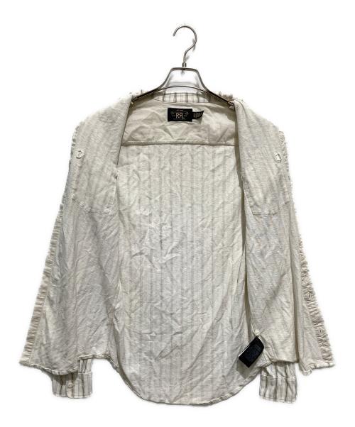 RRL（ダブルアールエル）RRL (ダブルアールエル) リネンコットンバンドカラーシャツ ベージュ サイズ:XSの古着・服飾アイテム