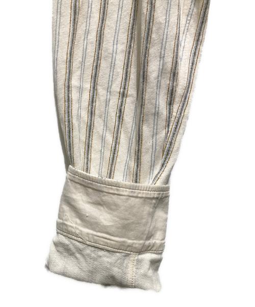 RRL（ダブルアールエル）RRL (ダブルアールエル) リネンコットンバンドカラーシャツ ベージュ サイズ:XSの古着・服飾アイテム