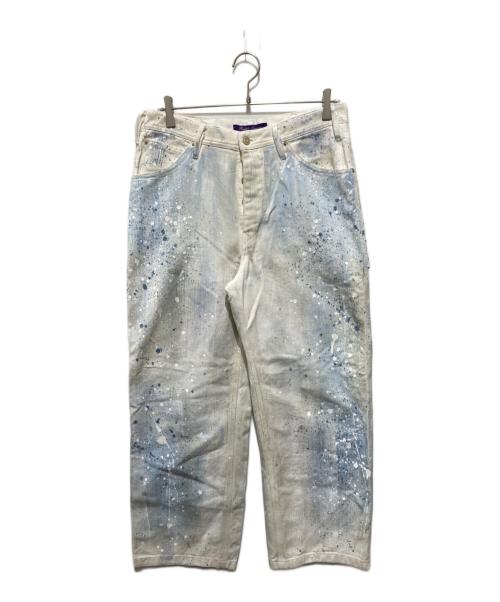 RALPH LAUREN Purple Label（ラルフ ローレン パープル レーベル）RALPH LAUREN PURPLE LABEL (ラルフ ローレン パープル レーベル) ペンキ加工デニムペインターパンツ ライトブルー サイズ:28の古着・服飾アイテム