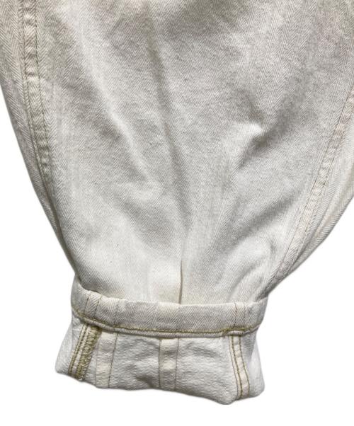 POLO RALPH LAUREN（ポロ・ラルフローレン）POLO RALPH LAUREN (ポロ・ラルフローレン) ヘリンボーンワイドジョガーパンツ アイボリー サイズ:4の古着・服飾アイテム