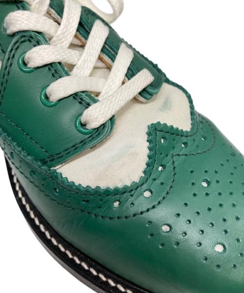 HENDER SCHEME（エンダースキーマ）HENDER SCHEME (エンダースキーマ) ウィングチップシューズ グリーン サイズ:5の古着・服飾アイテム
