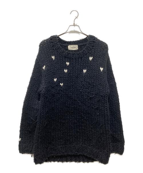 TNE TOE（ザ トゥー）TNE TOE (ザ トゥー) ハートニット ブラック サイズ:Mの古着・服飾アイテム