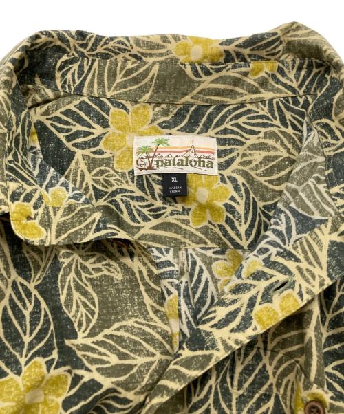 pataloha（パタロハ）pataloha (パタロハ) マリヒニアロハ総柄シャツ カーキ サイズ:XLの古着・服飾アイテム