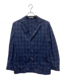 BOGLIOLI（ボリオリ）の古着「ウールホップサックソリッド3Bジャケット」｜ネイビー